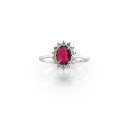 Promesse Ring Jewelery Woman Ruby Diamonds ACPQ54R