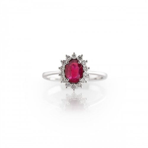 Promesse Ring Jewelery Woman Ruby Diamonds ACPQ54R