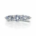 Ring Promesse Woman Jewelery Aquamarine Diamonds AFAQ3