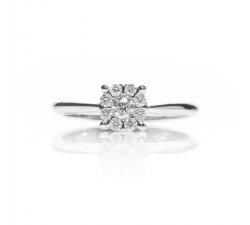 Ring Promesse Jewelry Woman Solitaire Diamond FMV