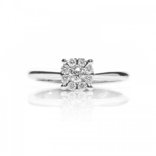 Ring Promesse Jewelry Woman Solitaire Diamond FMV