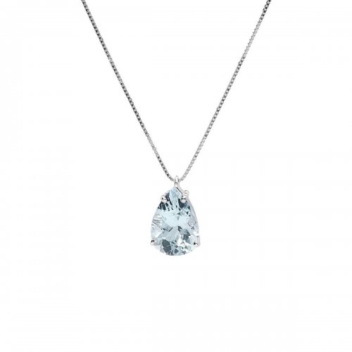 Necklace Promesse Jewelery Woman Aquamarine CG75