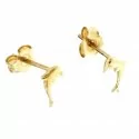 Yellow Gold Dolphin Girl Earrings 803321730753