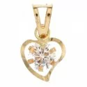 Woman heart pendant Yellow gold 803321703680