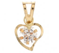 Woman heart pendant Yellow gold 803321703680