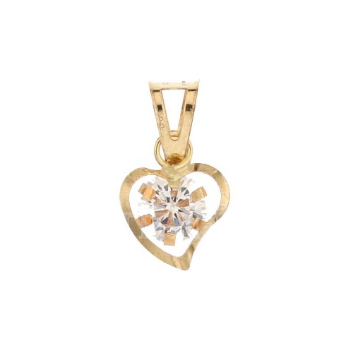 Woman heart pendant Yellow gold 803321703680