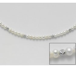 Mikiko Women&#39;s Necklace String of Pearls MC1214O4FCBI045