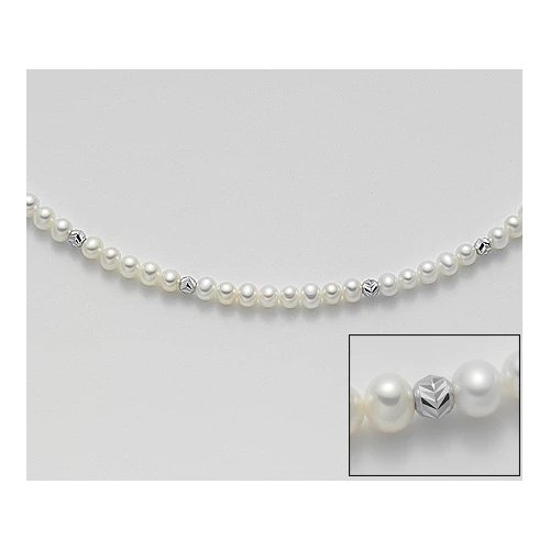 Mikiko Women&#39;s Necklace String of Pearls MC1214O4FCBI045