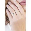 UNOAERRE Cassiopeia Wedding Ring with Diamond White Yellow Gold Brilliant Promises