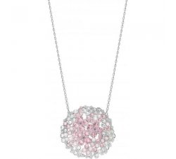 Swarovski Women&#39;s Cherie Long Necklace with Pink Crystals Mod. 5111318