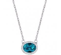 Swarovski Christie Women&#39;s Necklace with Light Blue Crystal Mod. 5159175