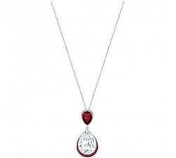 Swarovski Feel Women&#39;s Necklace with White and Red Crystals Mod. 5236077