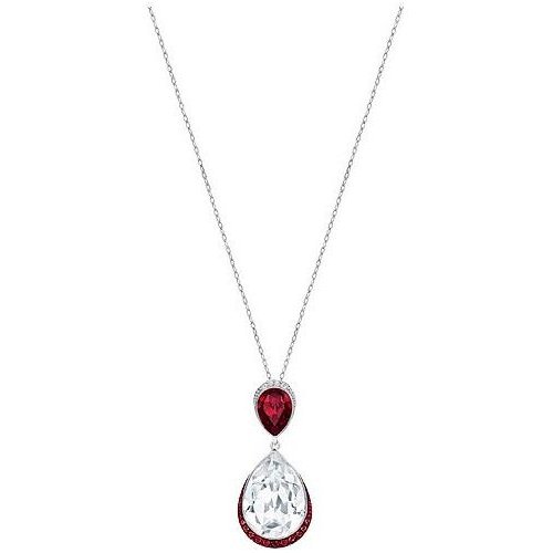 Swarovski Feel Women&#39;s Necklace with White and Red Crystals Mod. 5236077