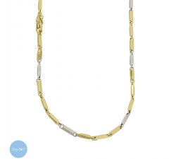 9kt White and Yellow Gold Men&#39;s Necklace 803321743444