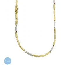 9kt White and Yellow Gold Men's Necklace 803321743444