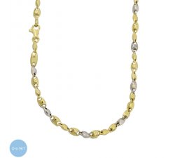 9kt White and Yellow Gold Men&#39;s Necklace 803321743443