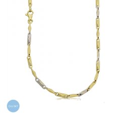 Herren-Halskette aus 9kt Weiß- und Gelbgold 803321743445