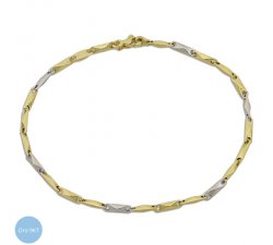 Herrenarmband aus 9kt Weiß- und Gelbgold 803321743447