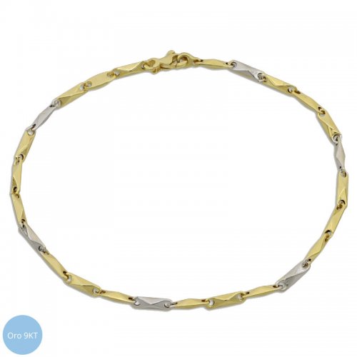Men&#39;s Bracelet in 9kt White and Yellow Gold 803321743447