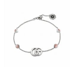 Gucci Women&#39;s Silver Bracelet GG Marmont Collection YBA527393001018