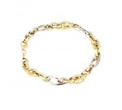 Bracciale Donna Oro Giallo e Bianco GL100083