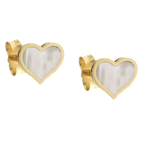 Women&#39;s Yellow Gold Heart Earrings 216469