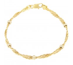 Unoaerre Women&#39;s Bracelet White Yellow Gold GL100104