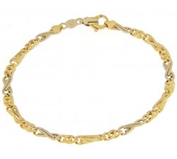 Bracciale Uomo Unoaerre Oro Giallo Bianco GL100111