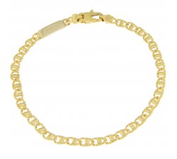 Unoaerre Men&#39;s Bracelet White Yellow Gold GL100117