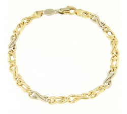 Unoaerre Men&#39;s Bracelet White Yellow Gold GL100119