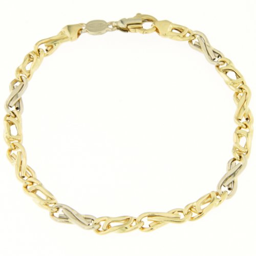 Unoaerre Men&#39;s Bracelet White Yellow Gold GL100119