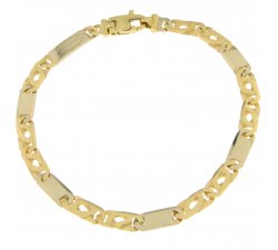 Unoaerre Herrenarmband Weiß-Gelb-Gold GL100120