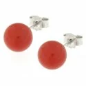 Earrings Promesse Jewelery Woman Coral OROCOR8