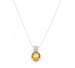 Women&#39;s White Gold Diamond Necklace GL100159