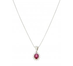 Halskette Promesse Jewels Frau Ruby Diamonds CCPQ54R