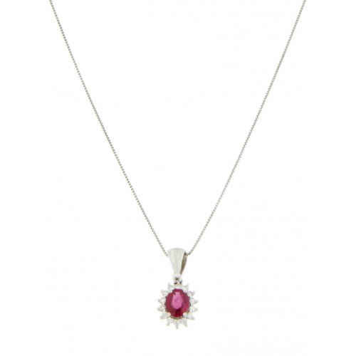 Halskette Promesse Jewels Frau Ruby Diamonds CCPQ54R