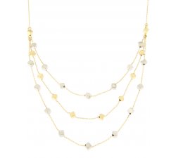 White Yellow Gold Woman Necklace GL100166