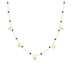 Women&#39;s Yellow Gold Hearts Necklace GL100169