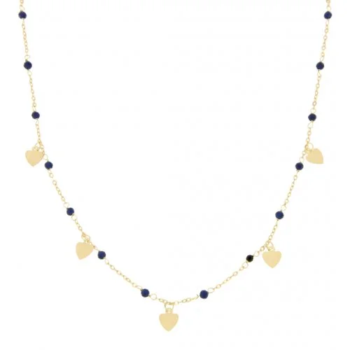Collana Donna Oro Giallo Cuori GL100169