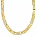 White Yellow Gold Men&#39;s Necklace GL100071