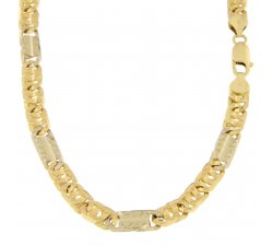 White Yellow Gold Men&#39;s Necklace GL100071