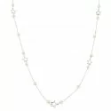 Women&#39;s White Gold Stars Necklace GL100173