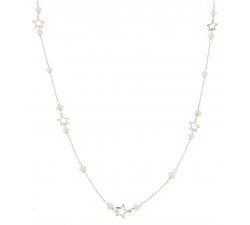 Collana Donna Oro Bianco Stelle GL100173