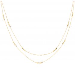 Collana Donna Oro Giallo Bianco GL100175