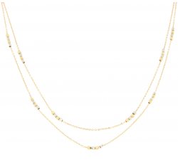 White Yellow Gold Woman Necklace GL100175