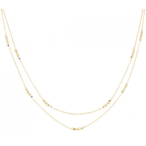 Collana Donna Oro Giallo Bianco GL100175