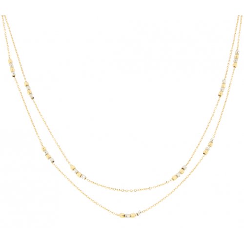 White Yellow Gold Woman Necklace GL100175