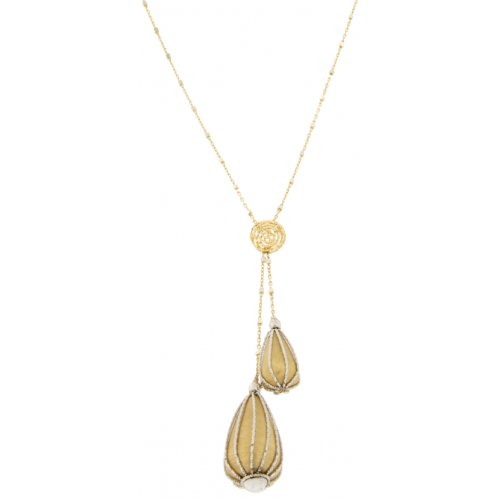 White Yellow Gold Woman Necklace GL100177