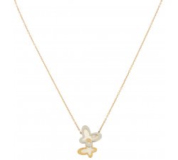 Schmetterlings-Halskette aus Roségold für Damen GL100179