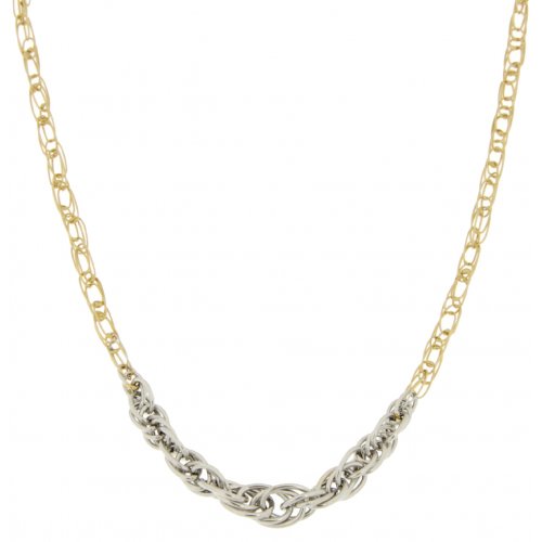 White Yellow Gold Woman Necklace GL100180